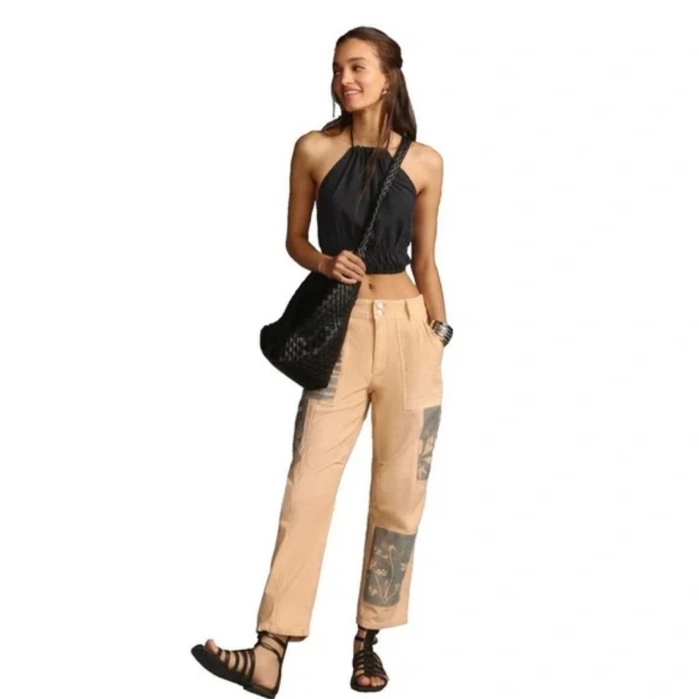 Anthropologie The Wanderer Pilcro peach 🍑 Patchwork Women's Pants